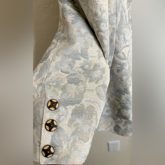 Emanuel Ungaro Parallèle Paris Floral Linen Blend Blazer (Size 8) Made in Italy - Picture 4 of 9